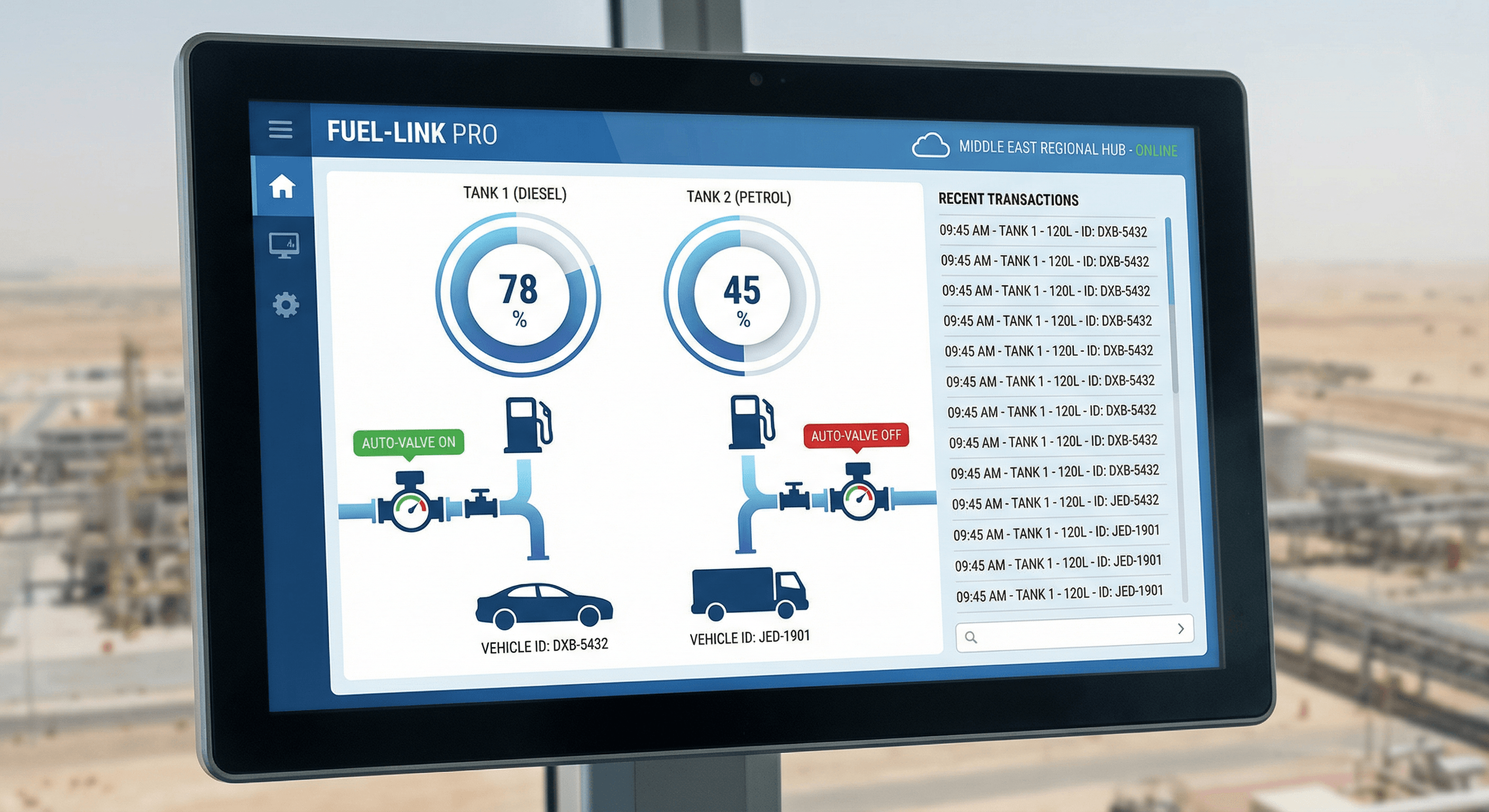 IOTee fuel control system - cloud fuel management UAE